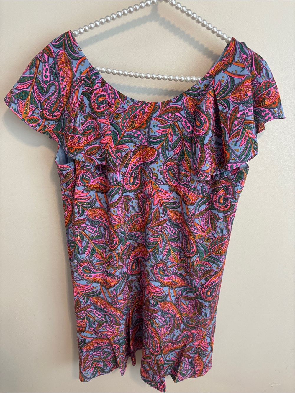 J. Crew paisley print flutter sleeve dress size 10P